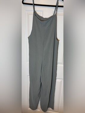 Women's Strappy Wide-Leg Jumpsuit in Sage Green
